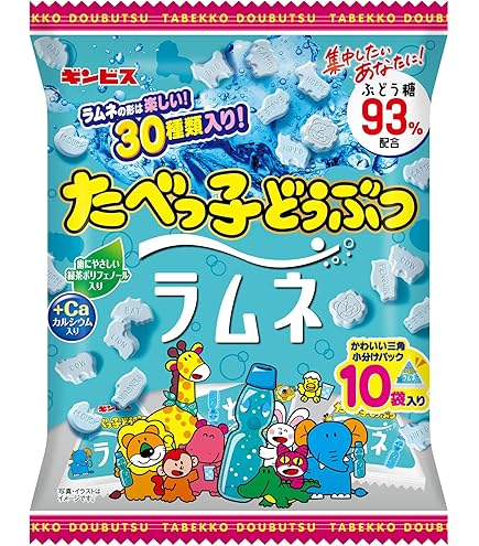 Amazon.co.jp: ギンビス たべっ子どうぶつラムネ 38g×10個入×(2ケース